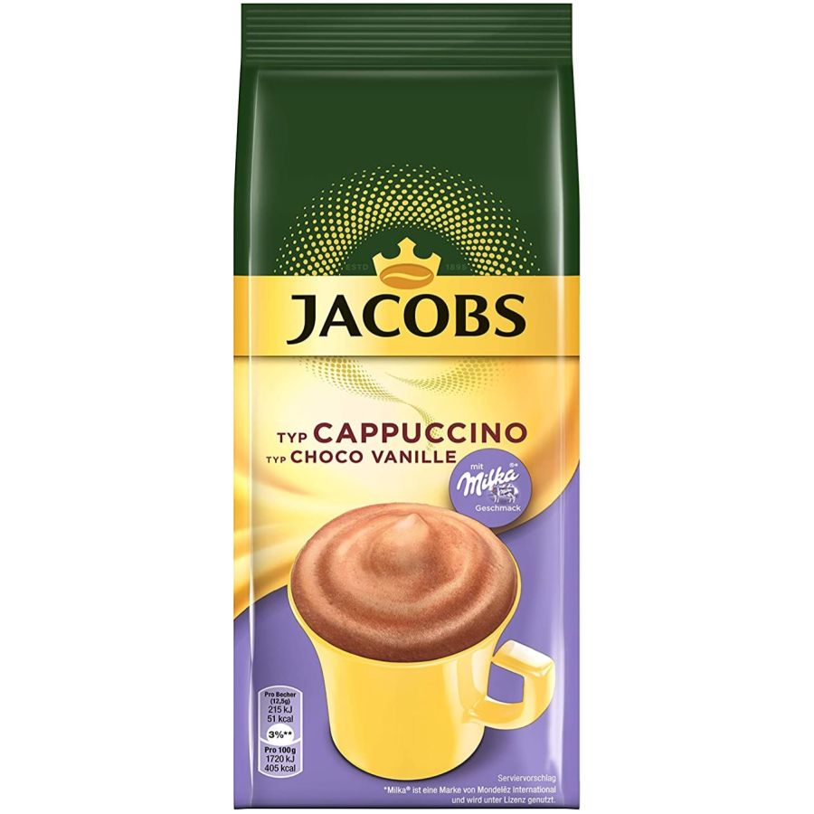 Jacobs Cappuccino Choco Vanille smagsat instant kaffe 500 g