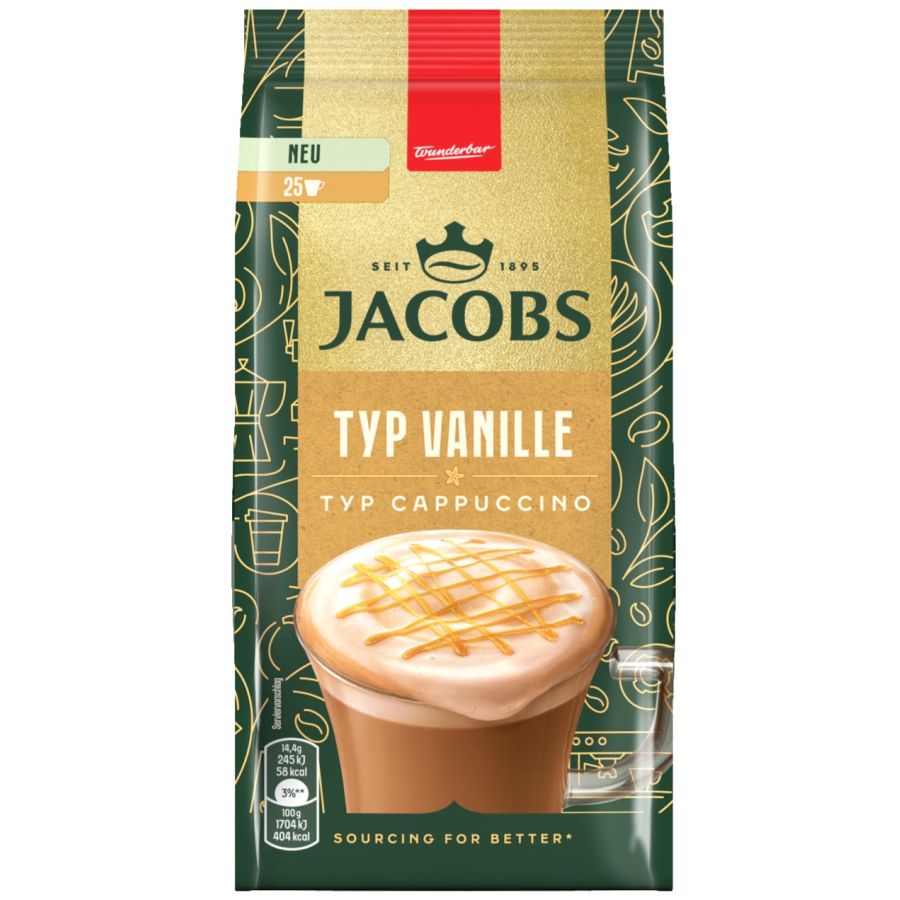 Jacobs Cappuccino Vanille smagstilsat instantkaffe 360 g