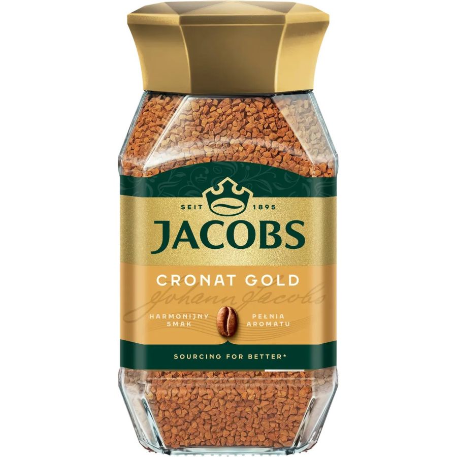 Jacobs Cronat Gold instantkaffe 200 g glasbeholder