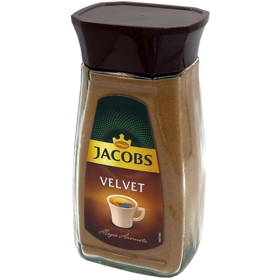 Jacobs Velvet instantkaffe 200 g glasbeholder