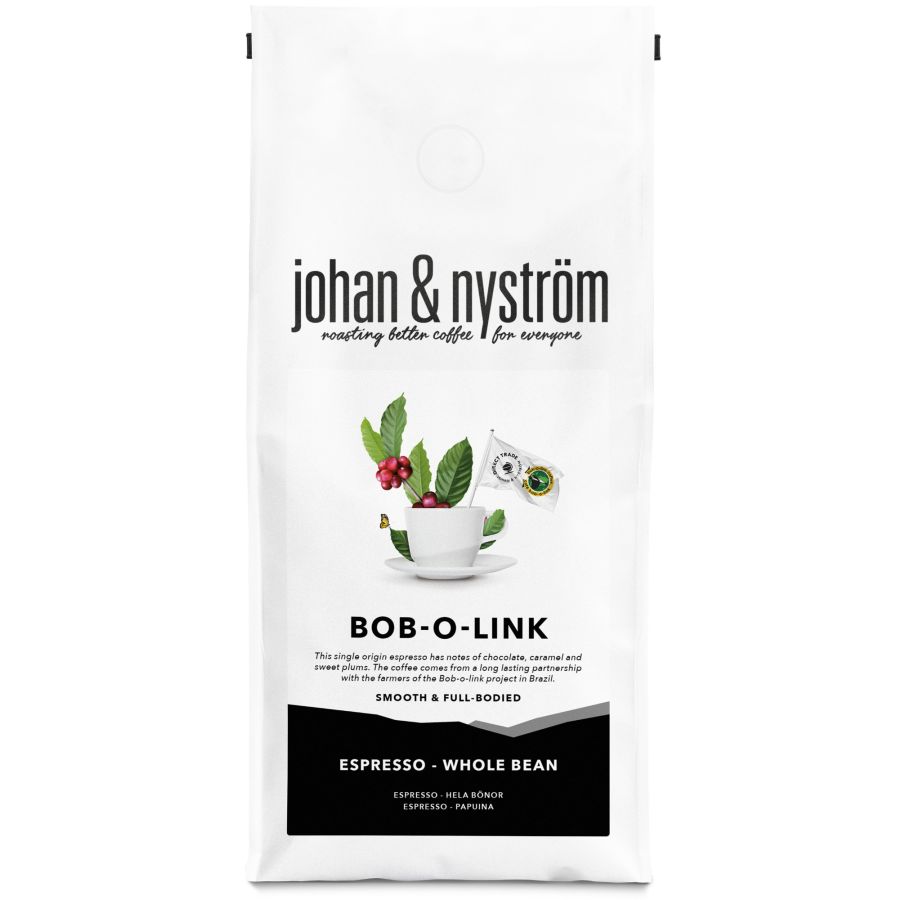 Johan & Nyström Bob-O-Link Brazil Espresso 500 g kaffebønner