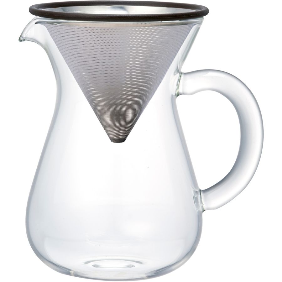 Kinto SCS Coffee Carafe Set kaffekande med stålfiltre 2 kopper