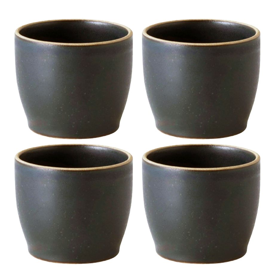 Kinto NORI keramisk krus 4 x 200 ml, sort