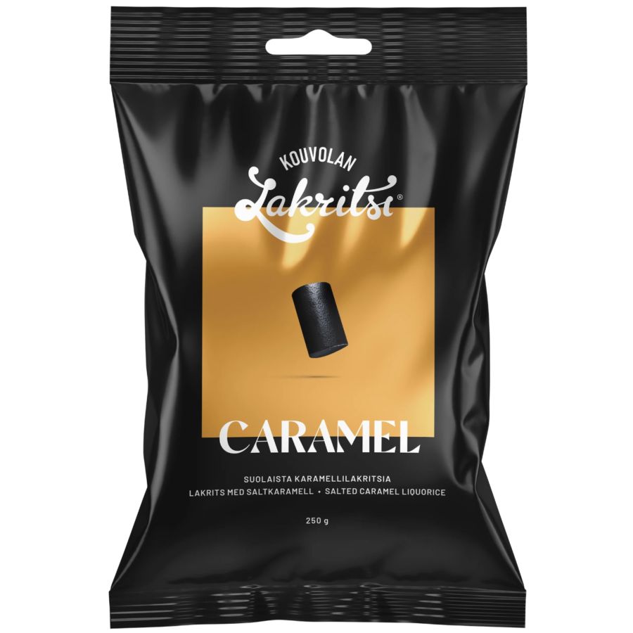 Kouvolan Lakritsi Karamel-Havsalt lakridsstykker 250 g