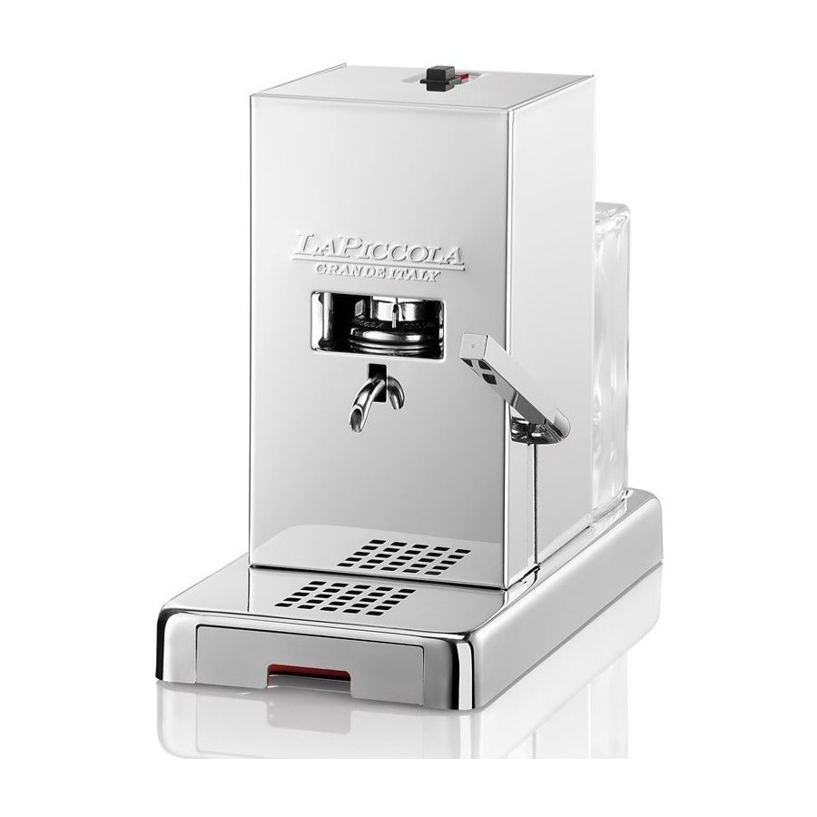 La Piccola Piccola espressomaskine til E.S.E. kaffepods, poleret stål