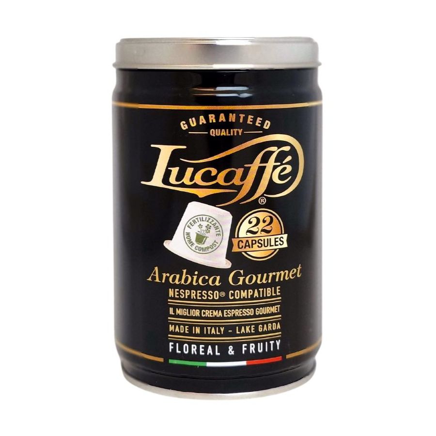 Lucaffé 100 % Arabica Biodegradable Nespresso Compatible Coffee Capsules 22 pcs