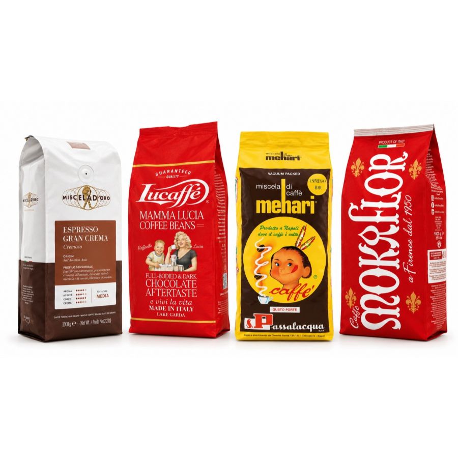Italienske espressofavoritter 4 x 1 kg