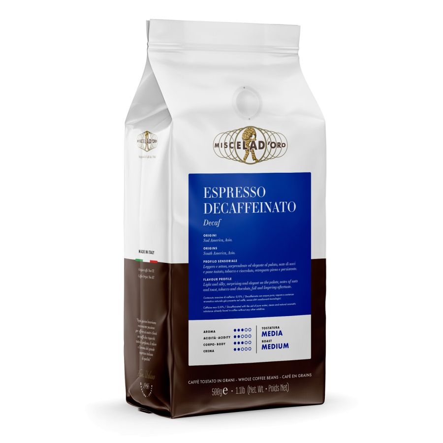 Miscela d'Oro Espresso Decaffeinato koffeinfri kaffebønner 500 g