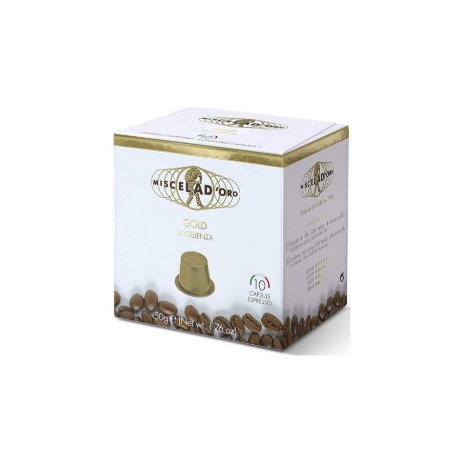 Miscela d'Oro Gold Nespresso-kompatible kaffekapsler 10 stk