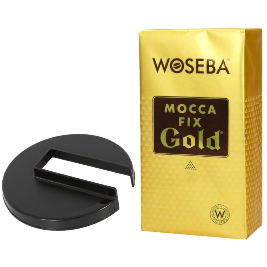 Moccamaster låg til filterholder + Woseba Mocca Fix Gold 500 g