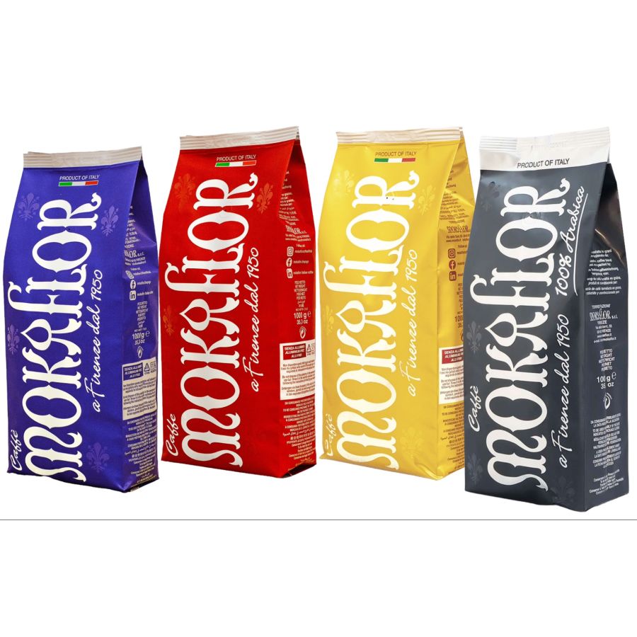 Mokaflor espressokaffe mixpakke 4 x 1 kg