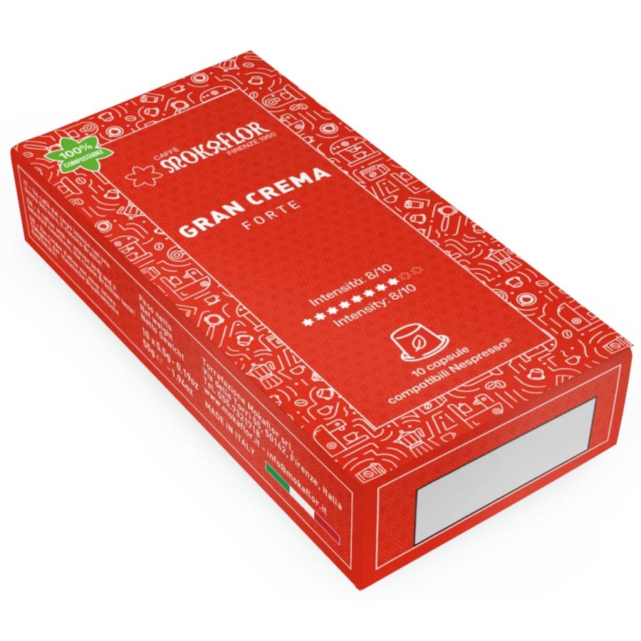 Mokaflor Gran Crema Forte Nespresso-kompatible kaffekapsler 10 stk.