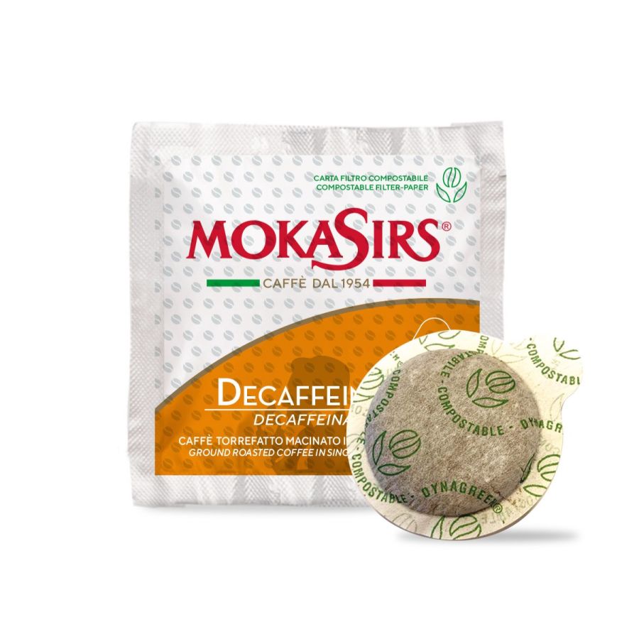 MokaSirs Decaffeinato koffeinfri E.S.E. espresso pods 100 stk