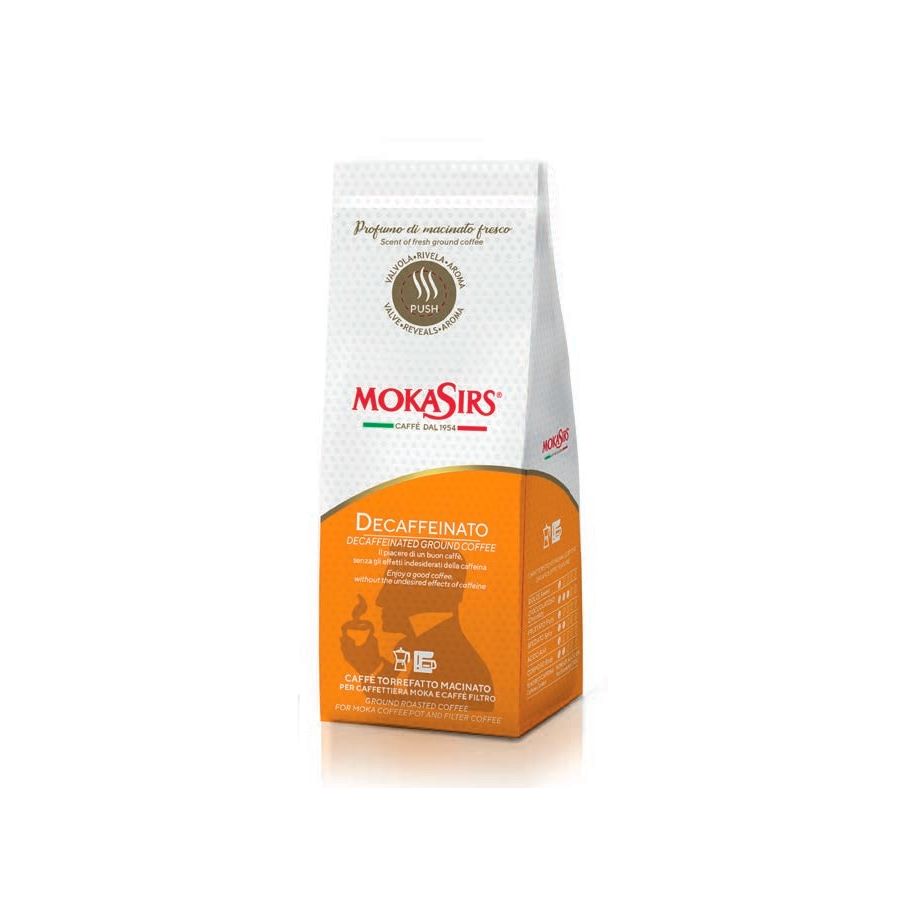 MokaSirs Decaffeinato koffeinfri 180 g malet kaffe