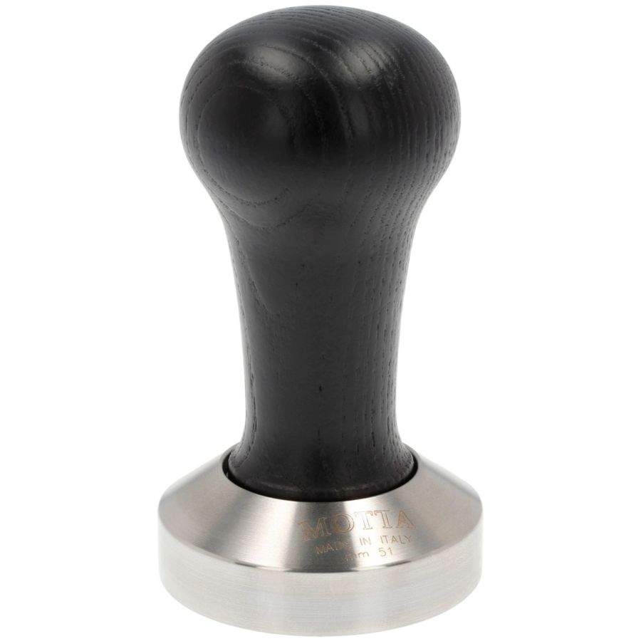 Motta tamper 51 mm med træhåndtag, sort