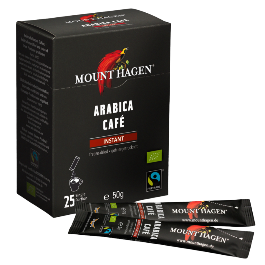 Mount Hagen instantkaffe, 25 x 2 g portionspinde