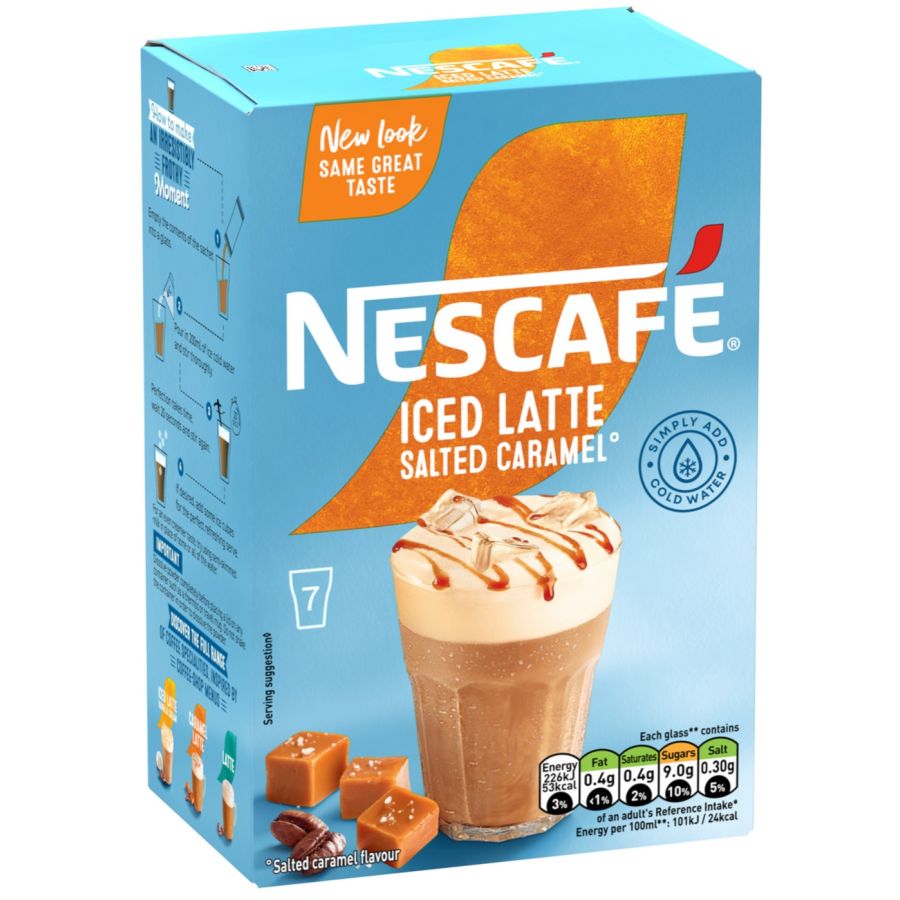 Nescafé Iced Latte Salted Caramel specialinstantkaffe 7 x 14,5 g