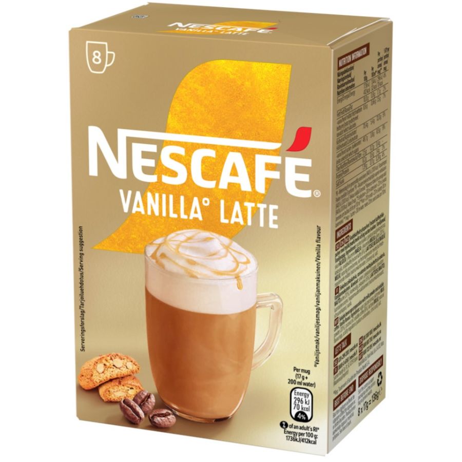 Nescafé Vanilla Latte specialinstantkaffe 8 x 17 g