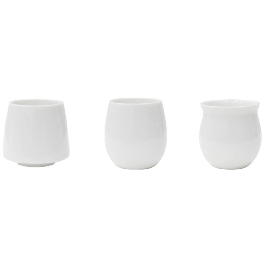 Origami Flavour Tasting Cup Set, 3 st hvid