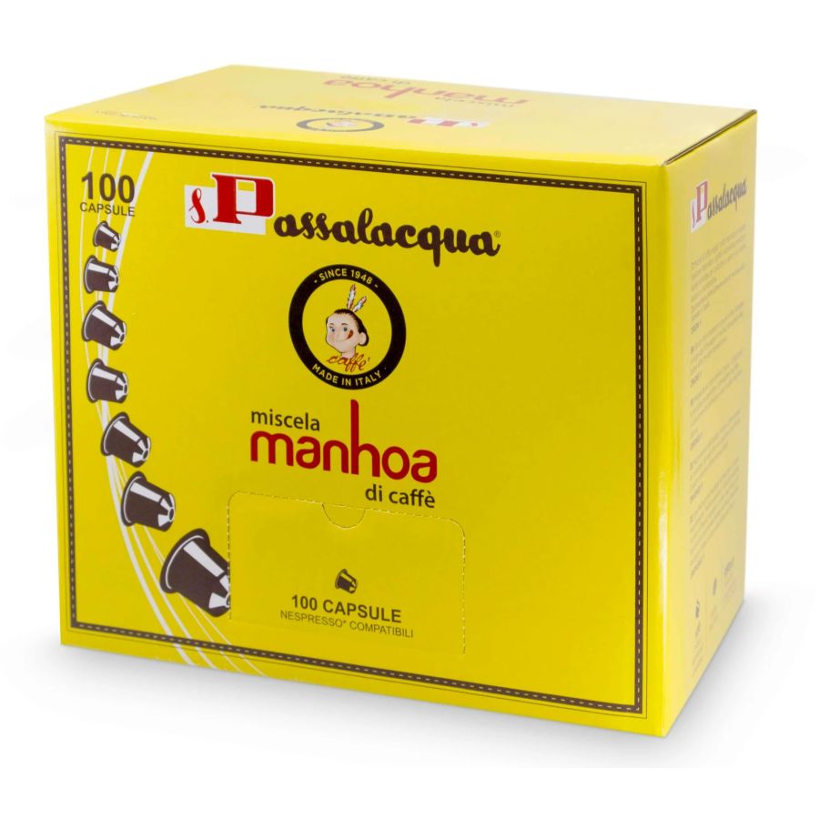 Passalacqua Manhoa Nespresso-kompatible kaffekapsler 100 stk.