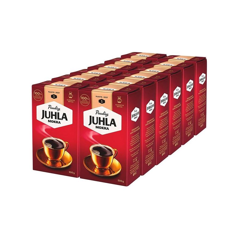 Paulig Juhla Mokka 12 x 500 g filtermalet kaffe