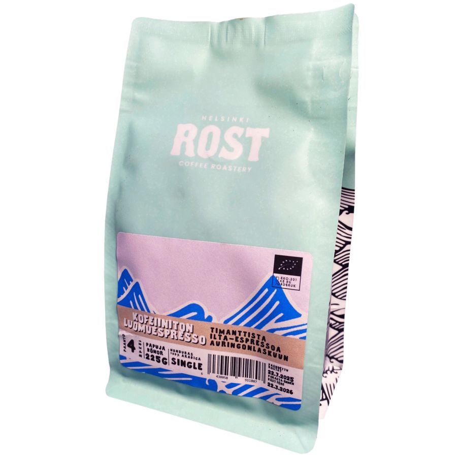 ROST koffeinfri økologisk espressokaffe 225 g kaffebønner