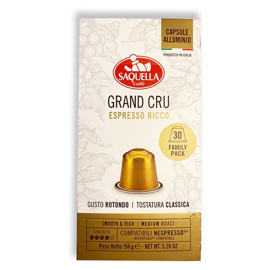 Saquella Saquella NEW Grand Cru Nespresso-kompatible kaffekapsler 30 stk