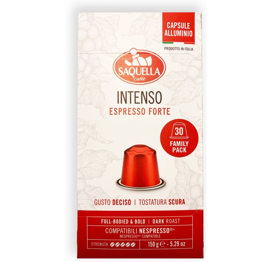 Saquella Saquella NEW Intenso Nespresso-kompatible kaffekapsler 30 stk