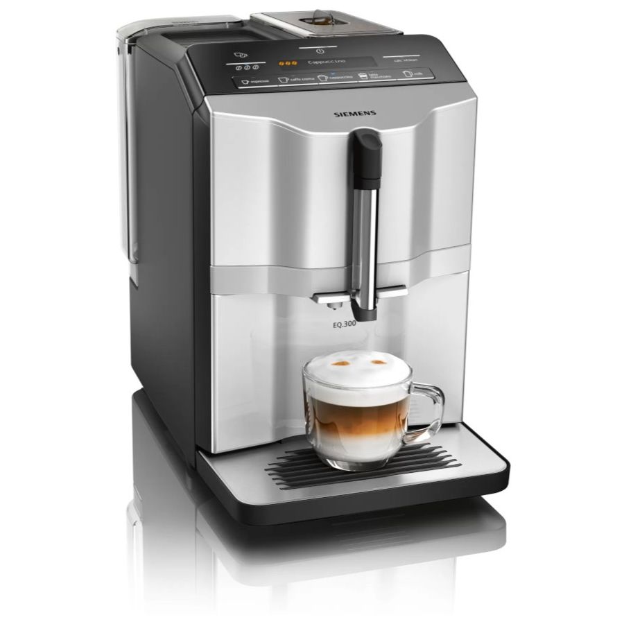 Siemens EQ.300 fuldautomatiske kaffemaskine, sølv