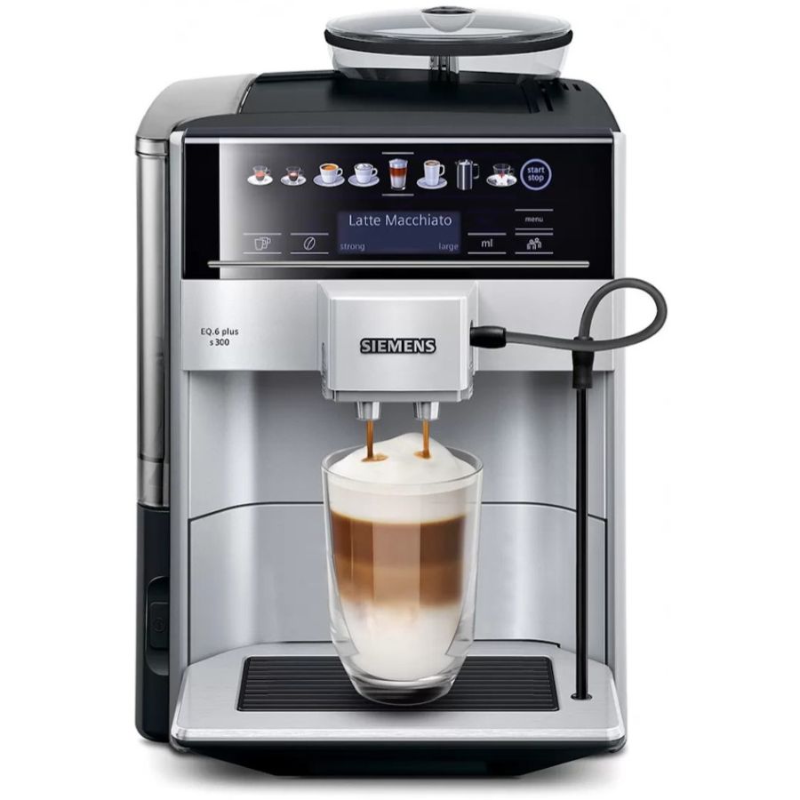 Siemens EQ.6 Plus s300 fuldautomatisk kaffemaskine, sølv