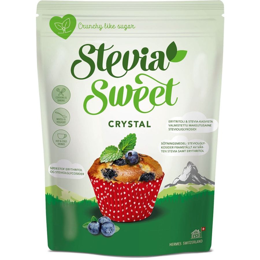 SteviaSweet Crystal sødemiddel 250 g