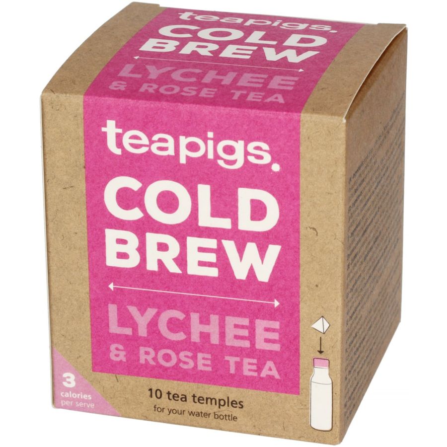 Teapigs Cold Brew Lychee & Rose Tea, 10 teposer