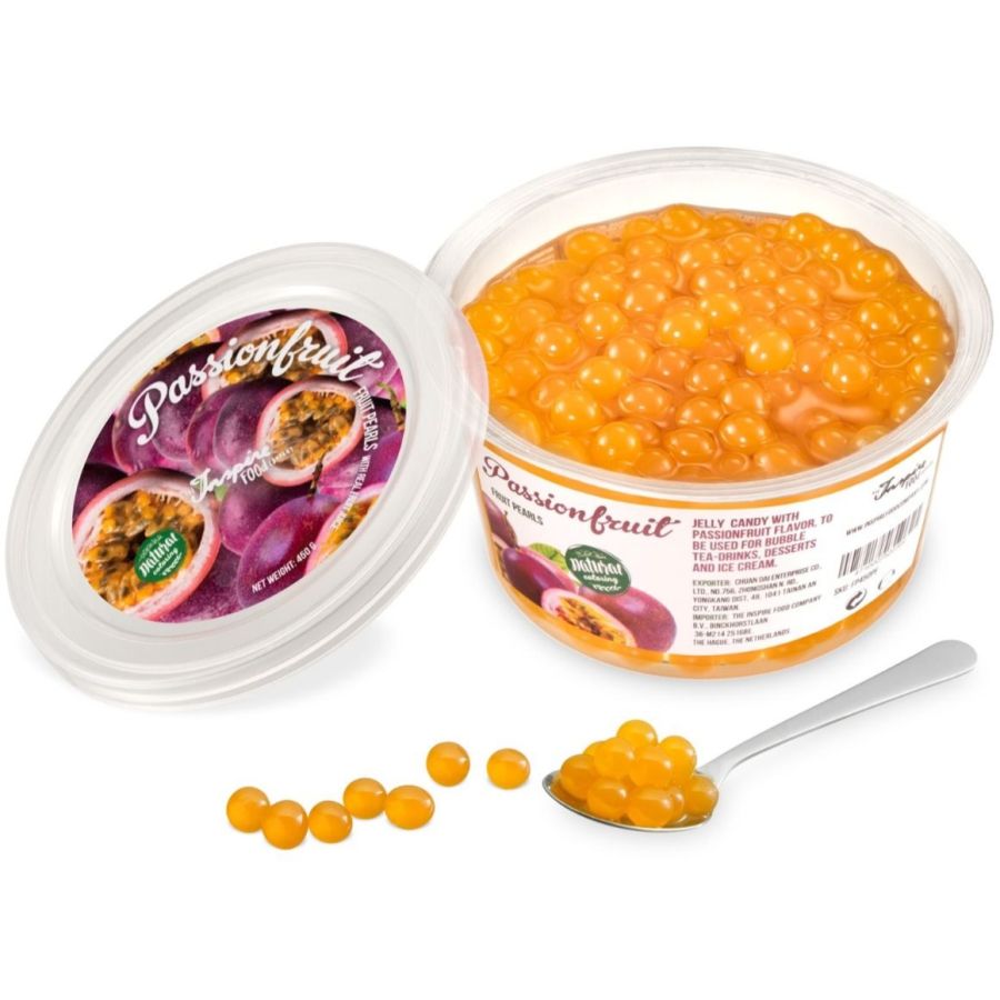 TIFC Boba Bubble Tea Fruit Pearls, Passion Fruit 450 g