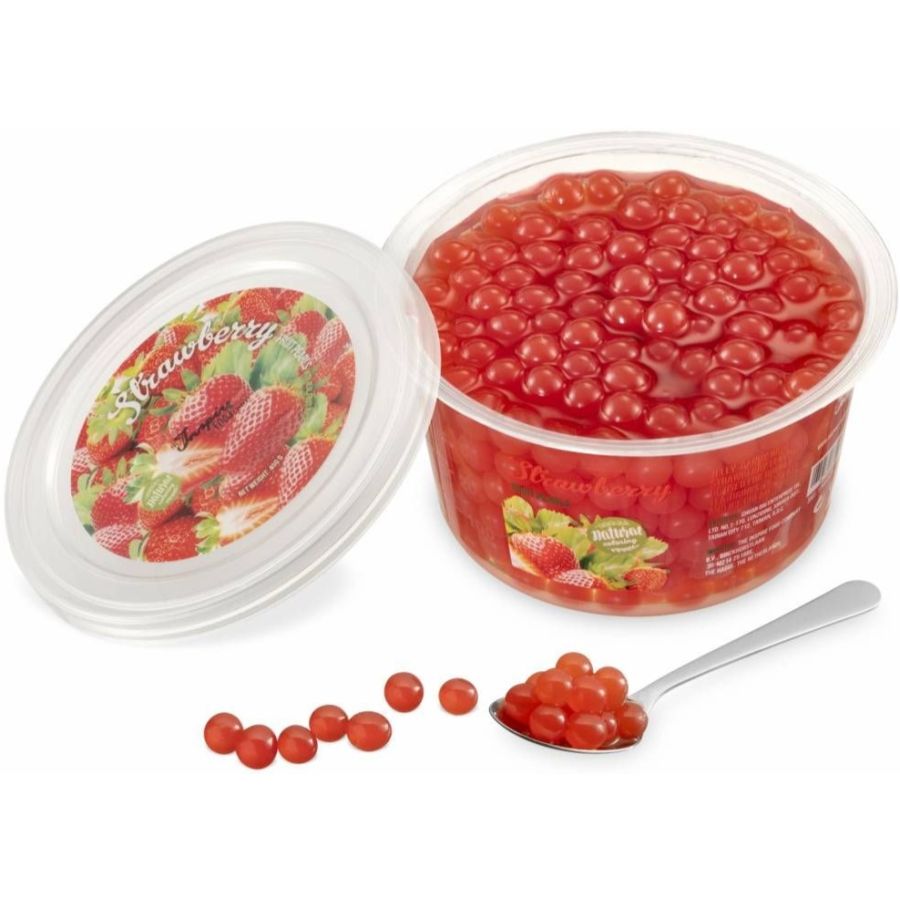 TIFC Boba Bubble Tea bobbelte-perler, Strawberry 450 g