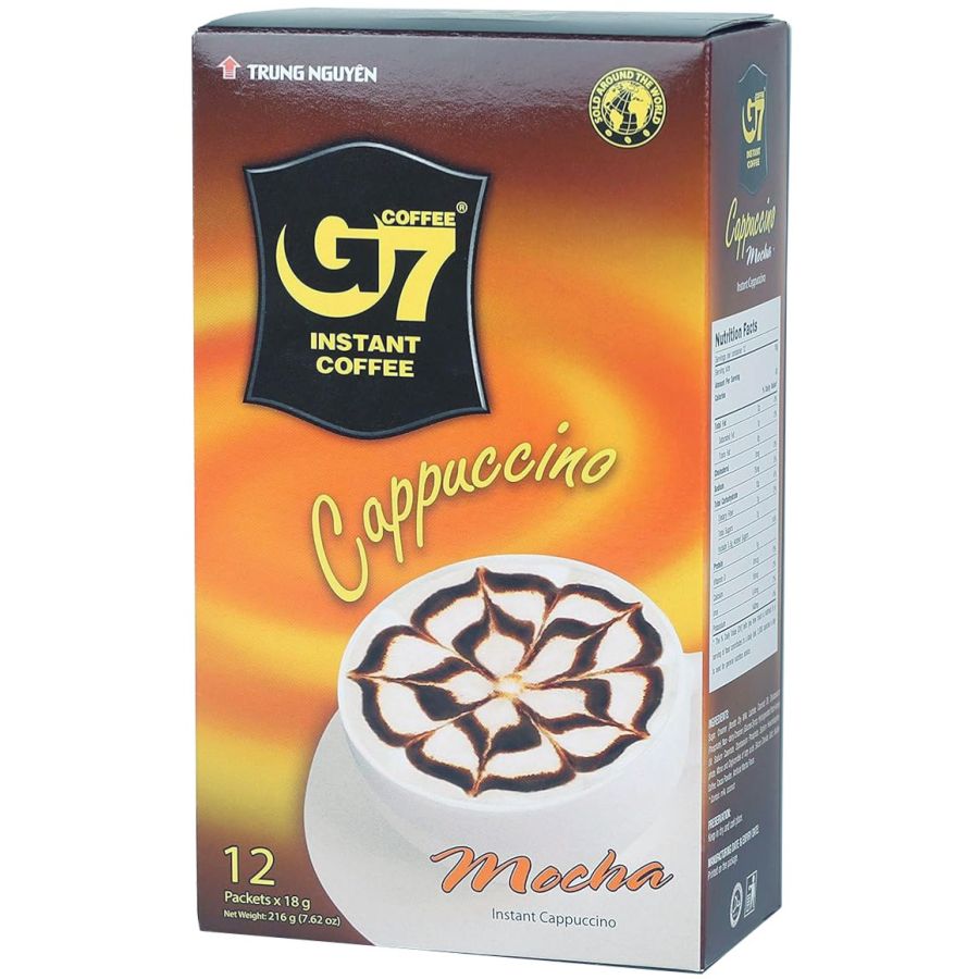 Trung Nguyen G7 Cappuccino Mocha instantkaffe 12 x 18 g portionsposer