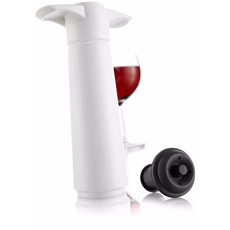 Vacu Vin Wine Saver vakuum pumpe med stopper, hvid