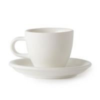 Acme Demitasse Espresso kop 70 ml + underkop 11 cm, Milk White