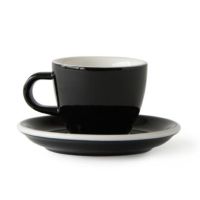 Acme Demitasse Espresso kop 70 ml + underkop 11 cm, Penguin Black
