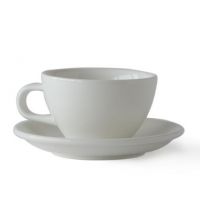 Acme Medium Cappuccino kop 190 ml + underkop 14 cm, Milk White