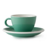 Acme Small Cappuccino kop 150 ml + underkop 14 cm, Feijoa Green