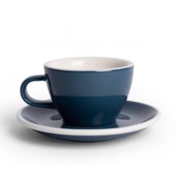 Acme Small Cappuccino kop 150 ml + underkop 14 cm, Whale Blue