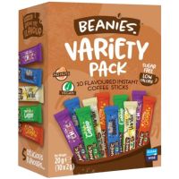 Beanies Variety Pack 10 Flavoured Instant Coffee Sticks