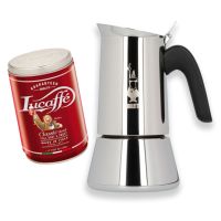 Bialetti Venus 6 kop espressokande + Lucaffé Classic 250 g malet kaffe