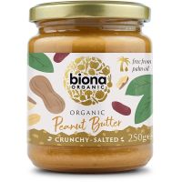 Biona Peanut Butter Crunchy saltet jordnøddesmør 250 g