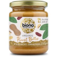Biona Peanut Butter Crunchy usaltet jordnøddesmør 250 g