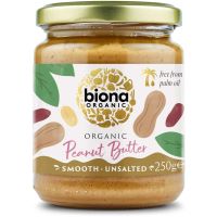 Biona Peanut Butter Smooth usaltet jordnøddesmør 250 g