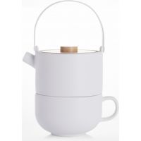 Bredemeijer Umea Tea-For-One te-sæt til en, hvid