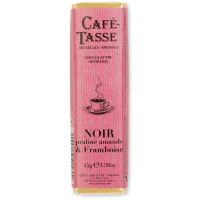 Café-Tasse mørk chokolade hindbær & mandelpraliné 45 g