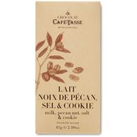 Café-Tasse Mælkechokolade & pecannød, havsalt og cookiestykker 85 g