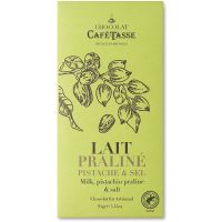 Café-Tasse mælkechokoladepraline med pistacie & havsalt 95 g